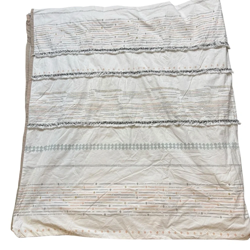 Ink & Ivy‎ Nea Boho Stripe Cotton Duvet Cover Twin Size